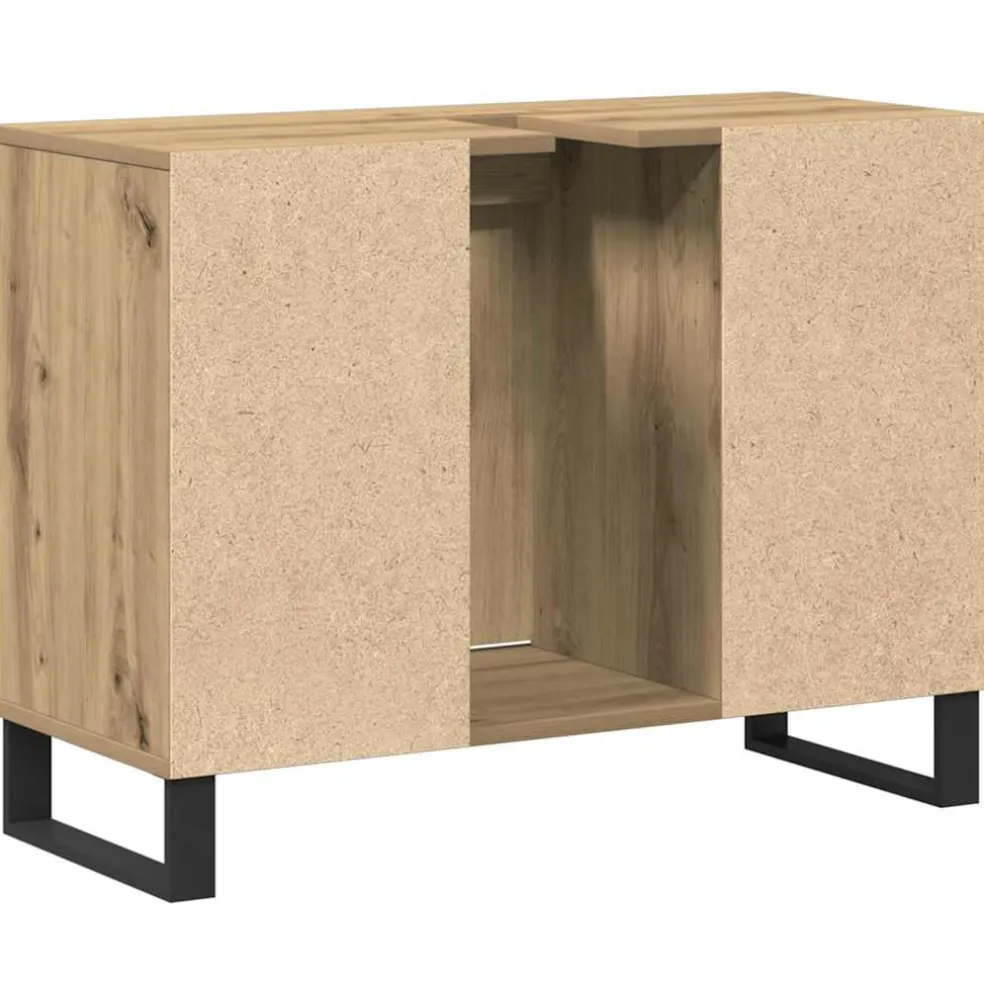vidaXL Badkamer Kast Artisan Eiken 80 x 33 x 60 cm Bewerkt hout