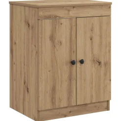 vidaXL Badkamerkast Artisanaal eiken 54 x 41 x 70 cm Bewerkt hout