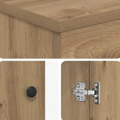 vidaXL Badkamerkast Artisanaal eiken 54 x 41 x 70 cm Bewerkt hout