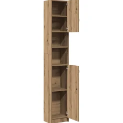vidaXL Badkamerkast Artisan Eiken 32x25,5x190 cm Bewerkt Hout