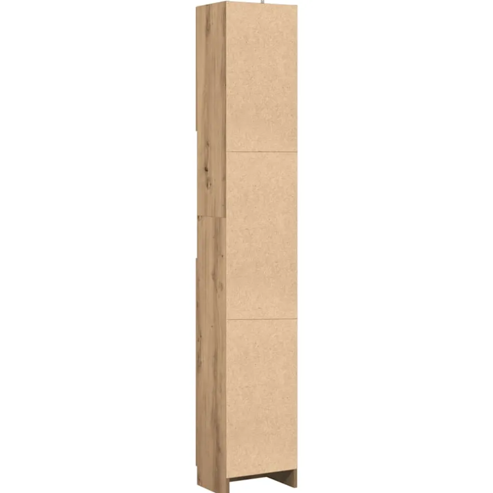 vidaXL Badkamerkast Artisan Eiken 32x25,5x190 cm Bewerkt Hout
