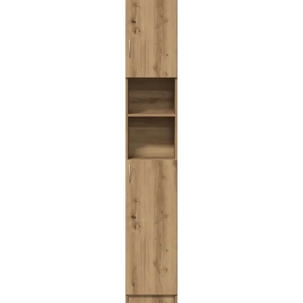 vidaXL Badkamerkast Artisan Eiken 32x25,5x190 cm Bewerkt Hout
