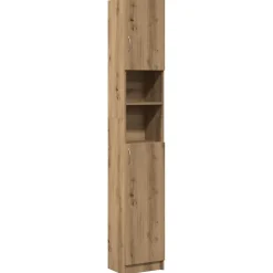 vidaXL Badkamerkast Artisan Eiken 32x25,5x190 cm Bewerkt Hout
