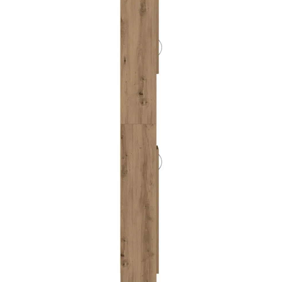 vidaXL Badkamerkast Artisan Eiken 32x25,5x190 cm Bewerkt Hout