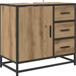 vidaXL Badkamerkast Artisan Eiken 65 x 33 x 60 cm Bewerkt hout