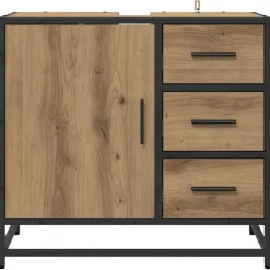 vidaXL Badkamerkast Artisan Eiken 65 x 33 x 60 cm Bewerkt hout