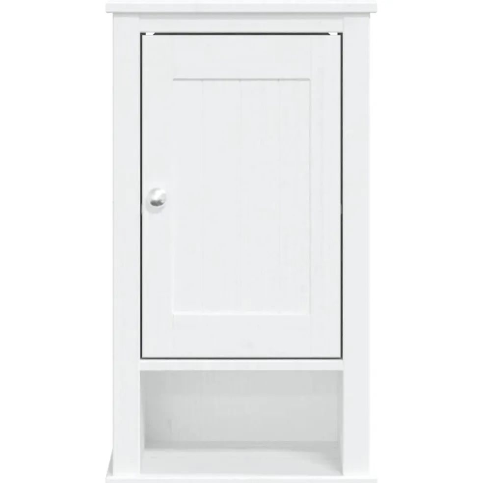 vidaXL Badkamerkast BERG 40x27x71,5 cm massief grenenhout wit