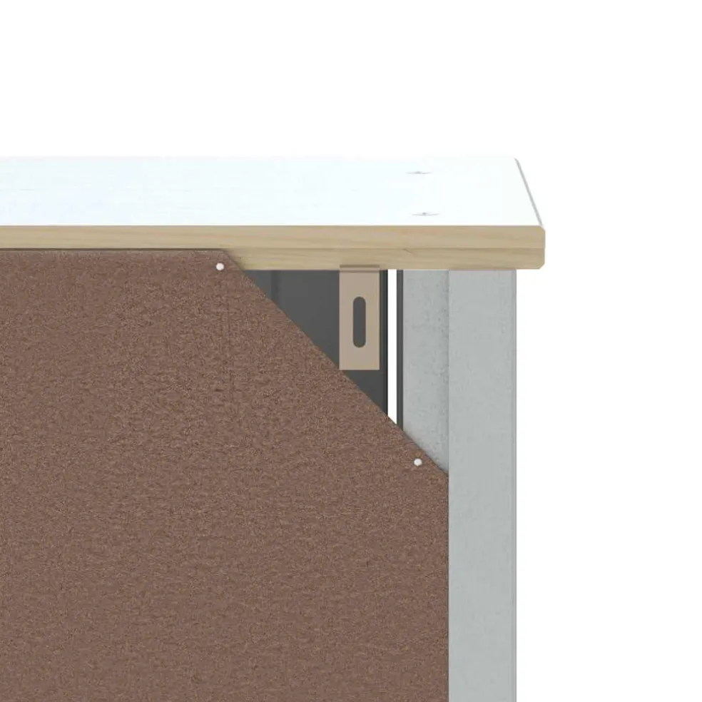 vidaXL Badkamerkast BERG 40x27x71,5 cm massief grenenhout wit
