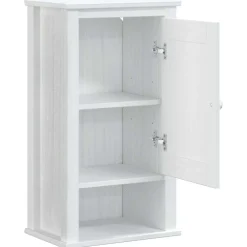 vidaXL Badkamerkast BERG 40x27x71,5 cm massief grenenhout wit