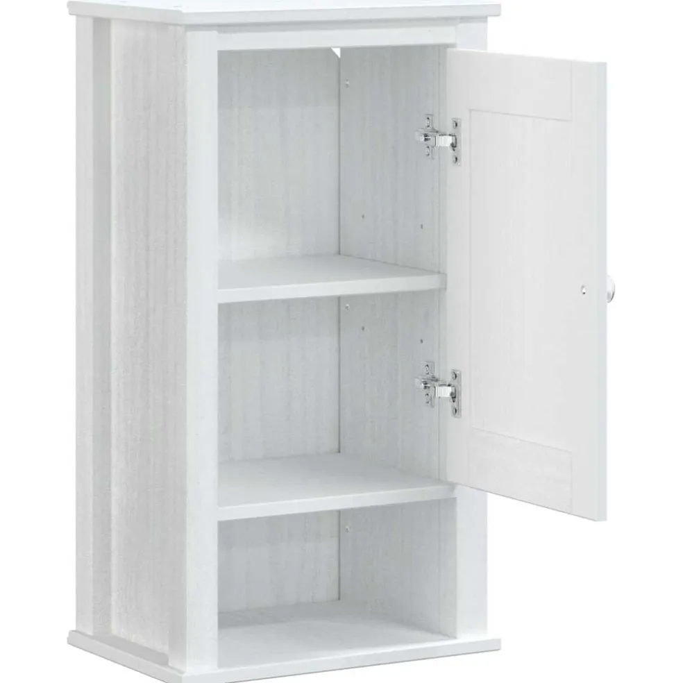vidaXL Badkamerkast BERG 40x27x71,5 cm massief grenenhout wit