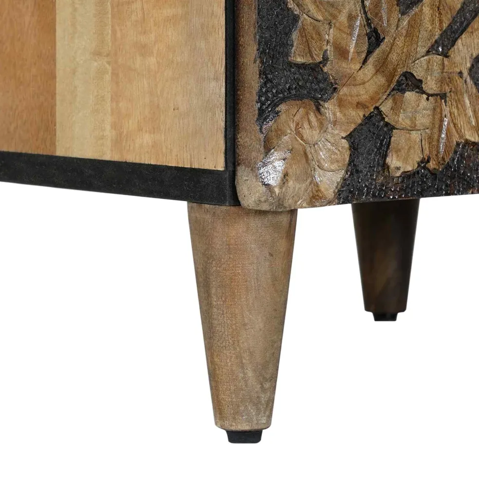 vidaXL Badkamerkast Bruin 38 x 33 x 160 cm Massief Mango Hout