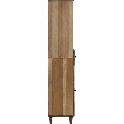 vidaXL Badkamerkast Bruin 38 x 33 x 160 cm Massief Mango Hout