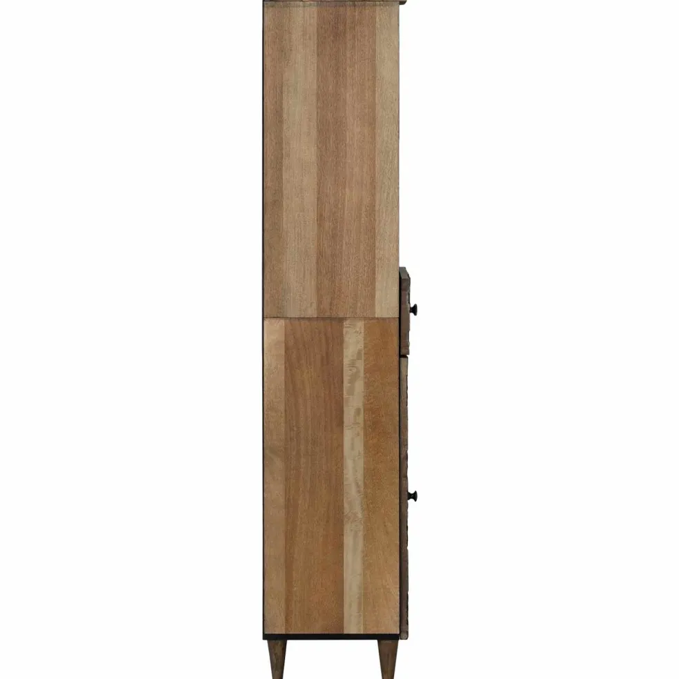 vidaXL Badkamerkast Bruin 38 x 33 x 160 cm Massief Mango Hout