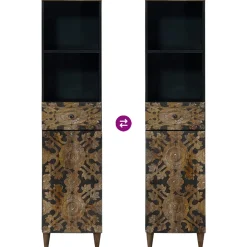 vidaXL Badkamerkast Bruin 38 x 33 x 160 cm Massief Mango Hout