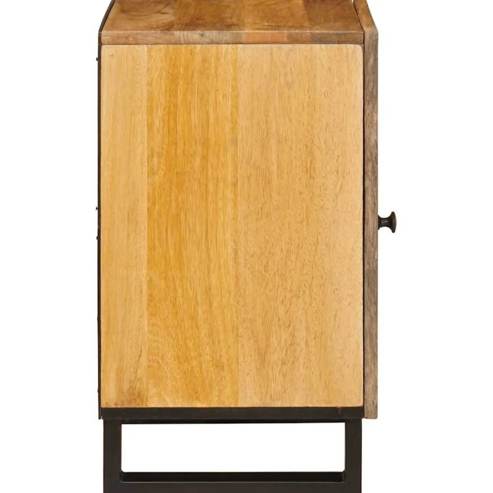 vidaXL Badkamerkast Bruin 38 x 33 x 58 cm Massief Mango Hout