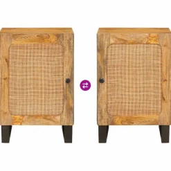 vidaXL Badkamerkast Bruin 38 x 33 x 58 cm Massief Mango Hout