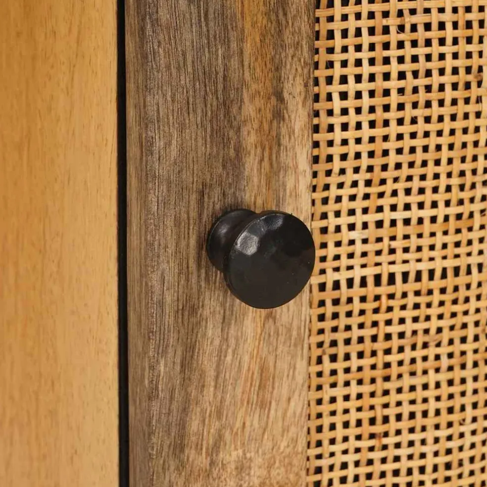 vidaXL Badkamerkast Bruin 38 x 33 x 58 cm Massief Mango Hout