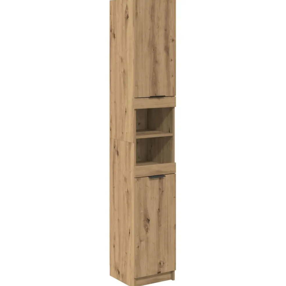 vidaXL Badkamerkastenset 3 st Artisan Eiken Bewerkt hout