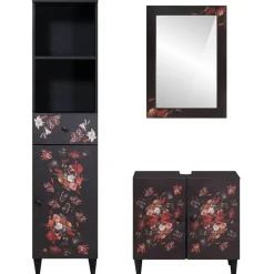 vidaXL Badkamerkastenset 3 st Massief Mango Hout