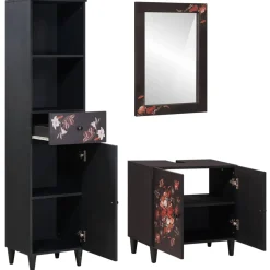 vidaXL Badkamerkastenset 3 st Massief Mango Hout