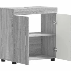 vidaXL Badkamerkastenset TULUM Grijs Sonoma 60 x 34 x 63 cm