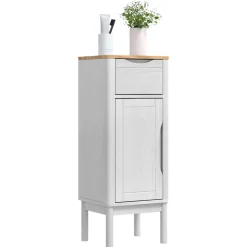 vidaXL Badkamerkast FLORO Wit 35 x 30 x 90 cm Massief Vurenhout