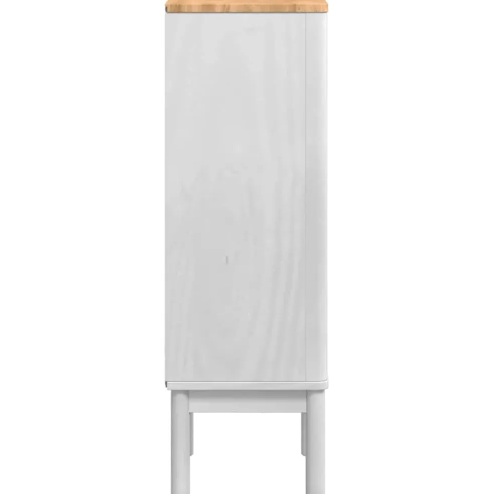 vidaXL Badkamerkast FLORO Wit 35 x 30 x 90 cm Massief Vurenhout