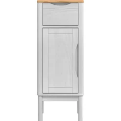 vidaXL Badkamerkast FLORO Wit 35 x 30 x 90 cm Massief Vurenhout