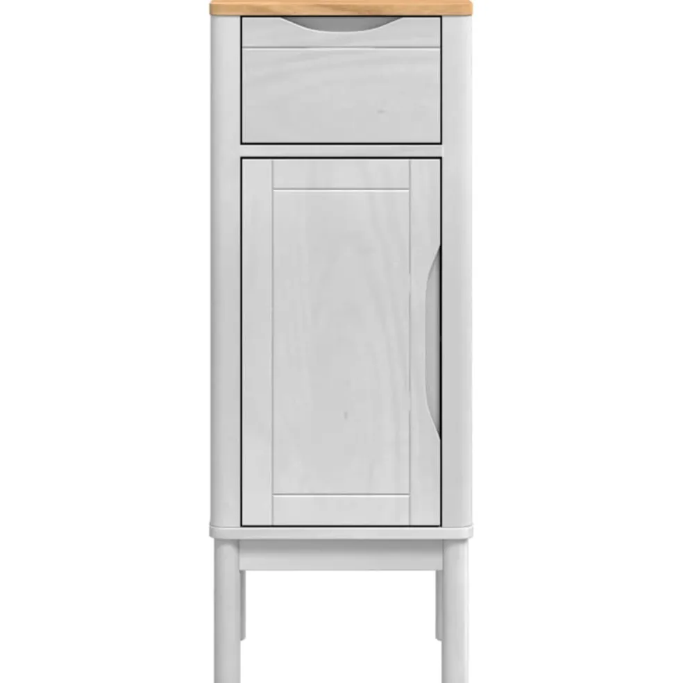 vidaXL Badkamerkast FLORO Wit 35 x 30 x 90 cm Massief Vurenhout