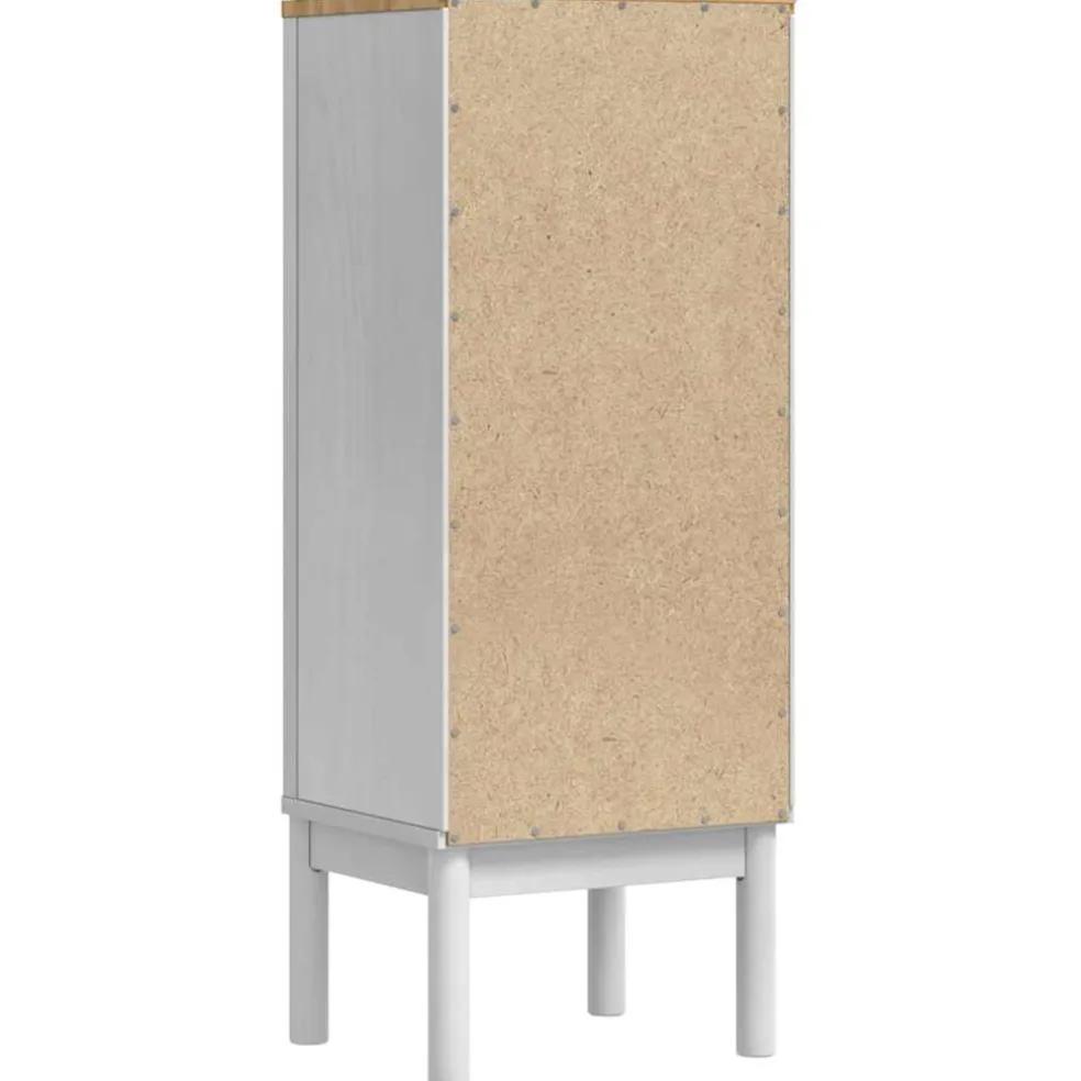 vidaXL Badkamerkast FLORO Wit 35 x 30 x 90 cm Massief Vurenhout