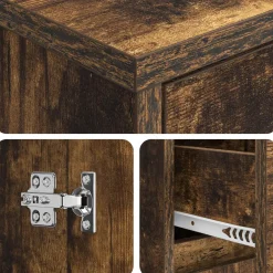 vidaXL Badkamerkast Gerookt eiken 30 x 33 x 190 cm Bewerkt hout