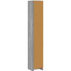 vidaXL Badkamerkast Grijs Sonoma 30 x 33 x 190 cm Bewerkt hout
