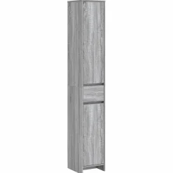 vidaXL Badkamerkast Grijs Sonoma 30 x 33 x 190 cm Bewerkt hout
