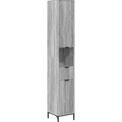 vidaXL Badkamer Kast Grijs Sonoma 31,5 x 33 x 190 cm