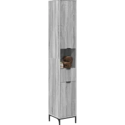 vidaXL Badkamer Kast Grijs Sonoma 31,5 x 33 x 190 cm