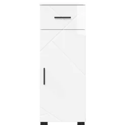 vidaXL Badkamer Kast Hoogglans wit 30 x 35 x 80 cm
