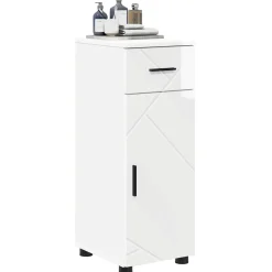 vidaXL Badkamer Kast Hoogglans wit 30 x 35 x 80 cm