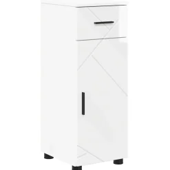 vidaXL Badkamer Kast Hoogglans wit 30 x 35 x 80 cm
