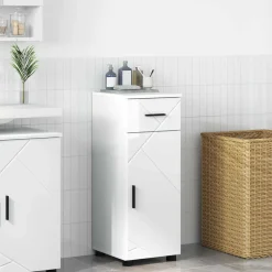 vidaXL Badkamer Kast Hoogglans wit 30 x 35 x 80 cm