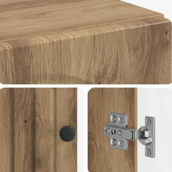 vidaXL Badkamerkast met Open Plank ALKMAAR Artisanaal eiken