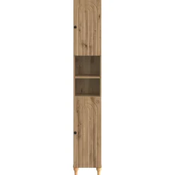 vidaXL Badkamerkast met Open Plank ALKMAAR Artisanaal eiken