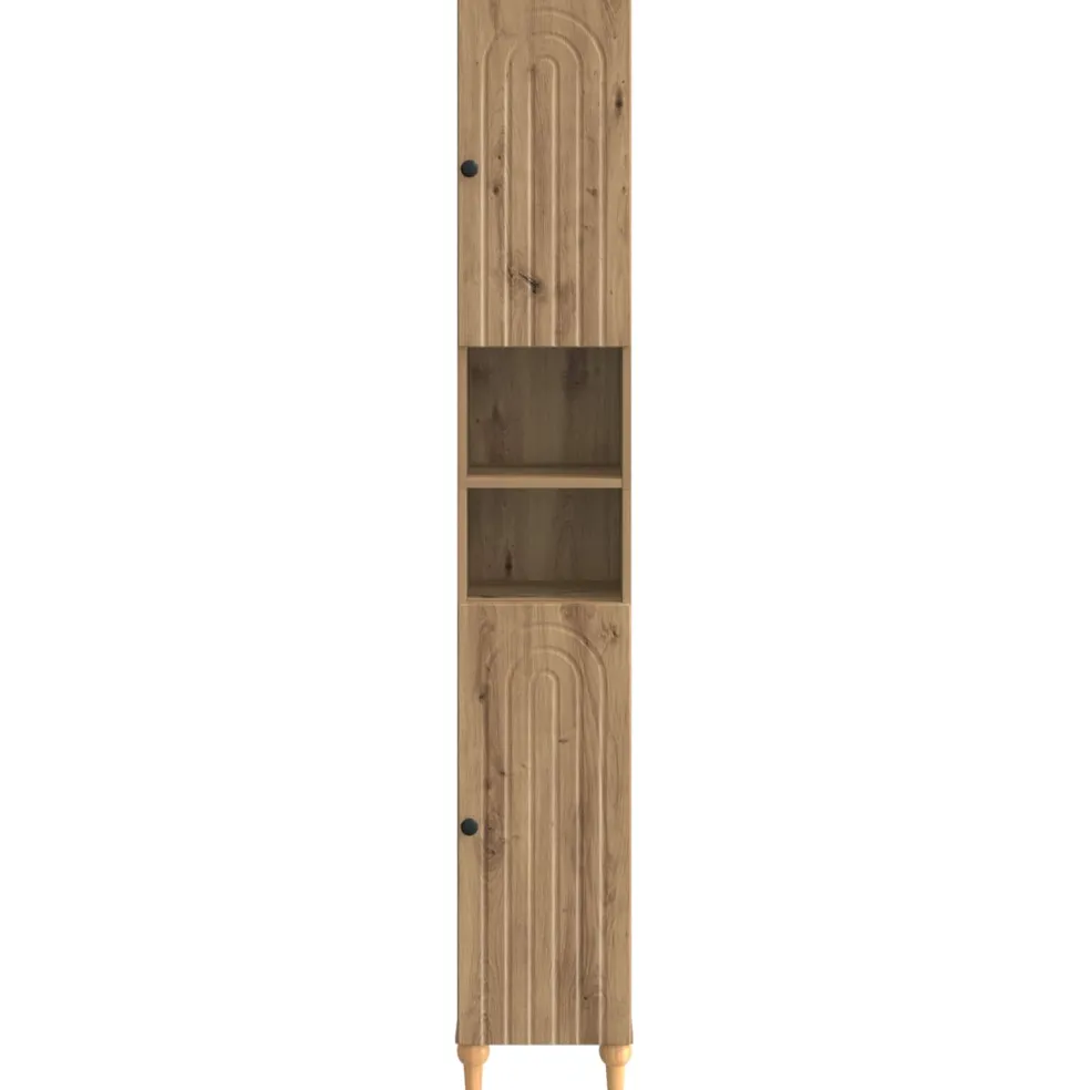 vidaXL Badkamerkast met Open Plank ALKMAAR Artisanaal eiken