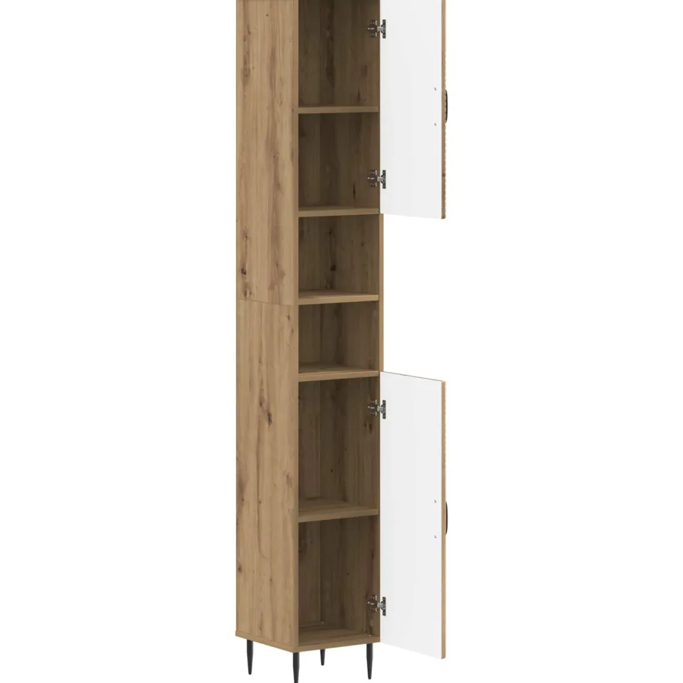 vidaXL Badkamerkast met Open Plank HAARLEM Artisanaal eiken