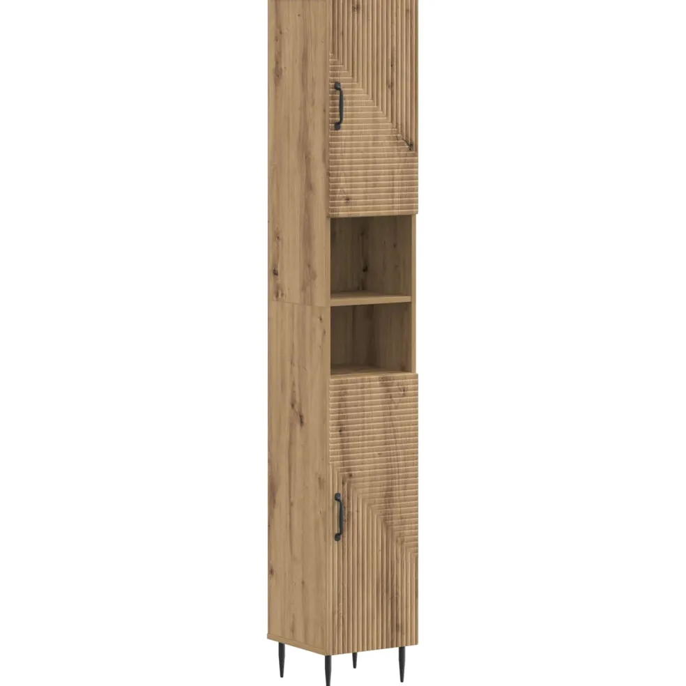 vidaXL Badkamerkast met Open Plank HAARLEM Artisanaal eiken