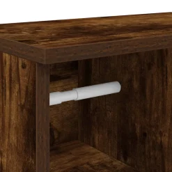 vidaXL Badkamerkast met rolhouder 39x22x90 cm gerookt eikenkleurig