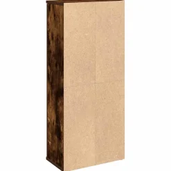 vidaXL Badkamerkast met rolhouder 39x22x90 cm gerookt eikenkleurig