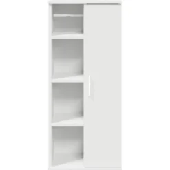 vidaXL Badkamerkast met rolhouder 39x22x90 cm wit