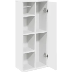 vidaXL Badkamerkast met rolhouder 39x22x90 cm wit