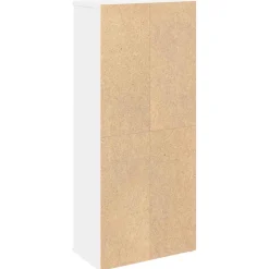 vidaXL Badkamerkast met rolhouder 39x22x90 cm wit