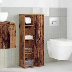vidaXL Badkamerkast met rolhouder 20,5x22x90 cm sonoma eikenkleurig